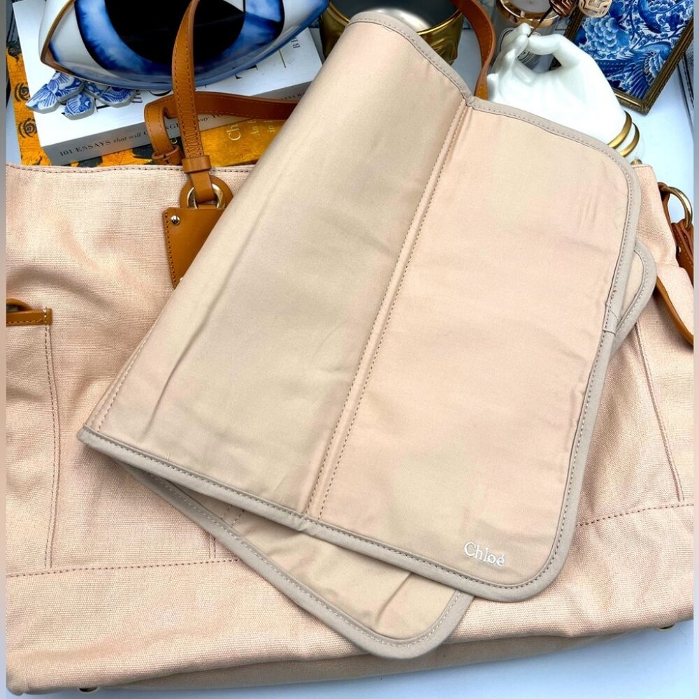 🆕 CHLOE 🧿 BNWOT Baby Canvas Changing Bag, Pink - AUTHENTICATED - Picture 11 of 16